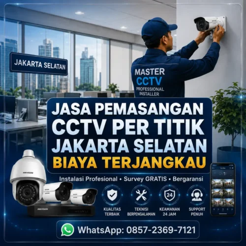 Jasa Pemasangan CCTV Per Titik Jakarta Selatan Biaya Terjangkau oleh Master CCTV dengan teknisi profesional memasang kamera CCTV di ruang perkantoran