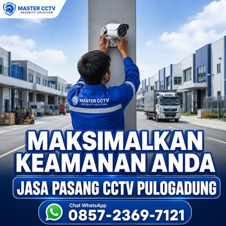 Maksimalkan keamanan bangunan dengan jasa pasang CCTV Pulogadung oleh teknisi profesional Master CCTV Jakarta Timur.