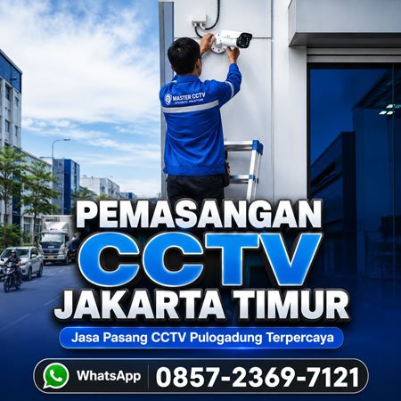 Pemasangan CCTV Jakarta Timur oleh teknisi Master CCTV Pulogadung untuk rumah, kantor, gudang, toko, dan pabrik.