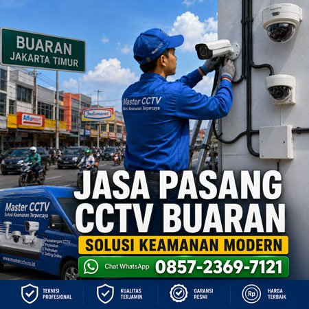 Jasa Pasang CCTV Buaran Jakarta Timur oleh Master CCTV dengan teknisi profesional dan instalasi CCTV yang rapi.