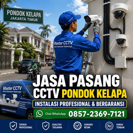 Jasa Pasang CCTV Pondok Kelapa Jakarta Timur oleh Master CCTV dengan instalasi profesional dan teknisi berpengalaman.