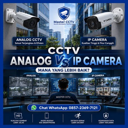 Perbandingan CCTV Analog dan IP Camera untuk rumah, kantor, ruko, gudang, dan pabrik di Jakarta Timur oleh Master CCTV.