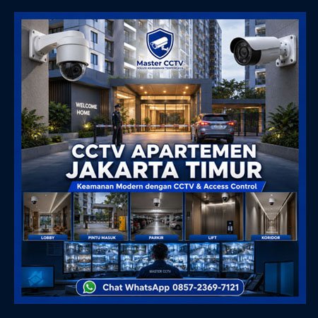 CCTV Apartemen Jakarta Timur oleh Master CCTV untuk sistem keamanan apartemen, lobby, parkir, lift, dan Access Control modern.
