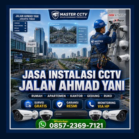 Jasa Instalasi CCTV Jalan Ahmad Yani Jakarta Timur untuk rumah apartemen kantor gedung dan ruko oleh teknisi profesional Master CCTV