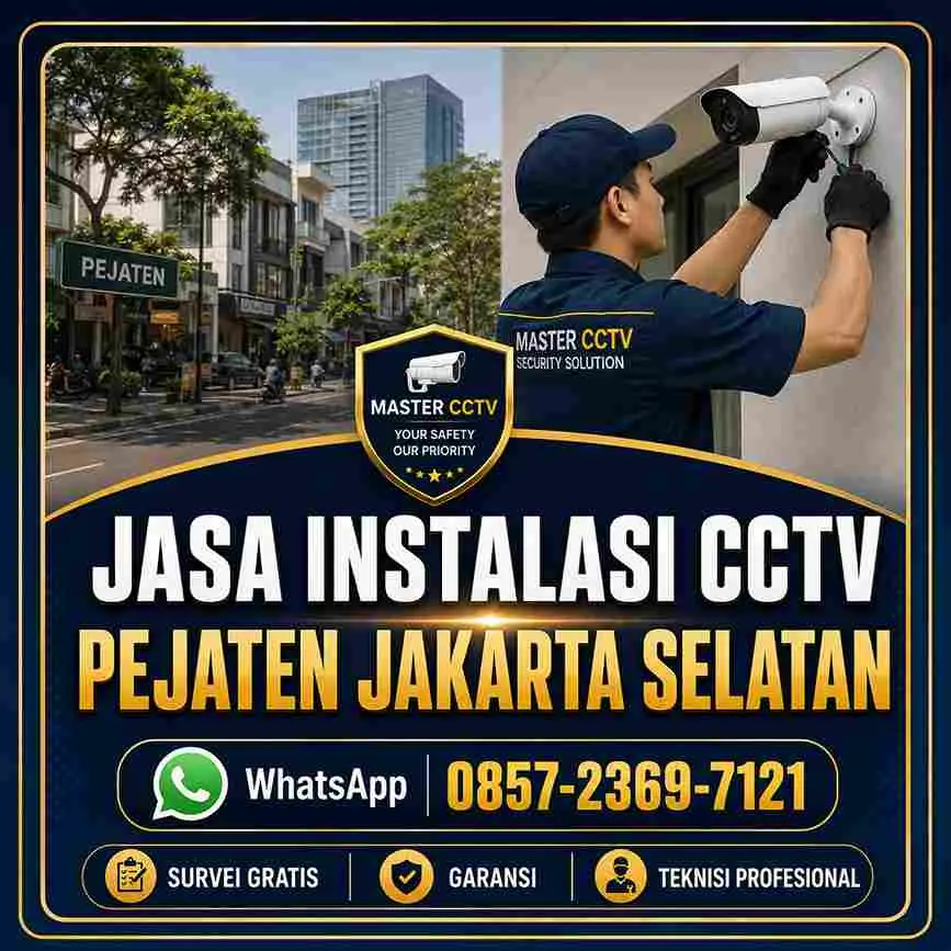 Jasa instalasi CCTV Pejaten Jakarta Selatan oleh teknisi profesional Master CCTV untuk rumah ruko kantor dan tempat usaha
