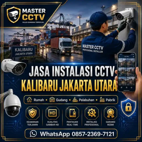 Jasa instalasi CCTV Kalibaru Jakarta Utara untuk rumah, gudang, pelabuhan, pabrik, dan kawasan industri dengan teknisi profesional, instalasi rapi, monitoring online melalui smartphone, serta garansi produk resmi.