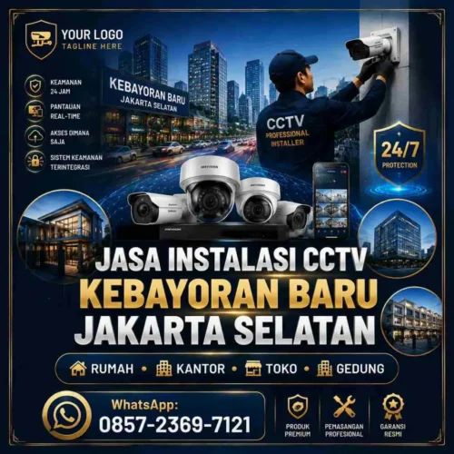 Jasa instalasi CCTV Kebayoran Baru Jakarta Selatan dengan teknisi profesional memasang kamera keamanan untuk rumah kantor dan bisnis