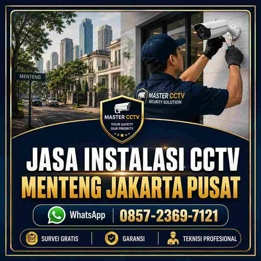 Jasa instalasi CCTV Menteng Jakarta Pusat oleh teknisi profesional Master CCTV untuk rumah kantor dan properti komersial