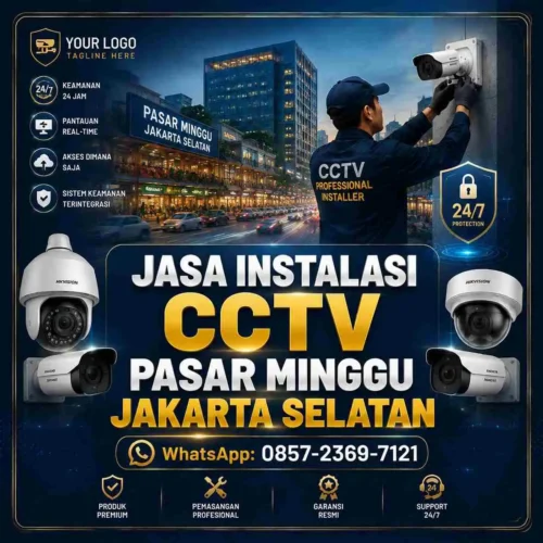 Jasa Instalasi CCTV Pasar Minggu Jakarta Selatan dengan teknisi profesional Master CCTV melayani rumah, toko, kantor, gudang, dan area komersial menggunakan produk CCTV bergaransi resmi.