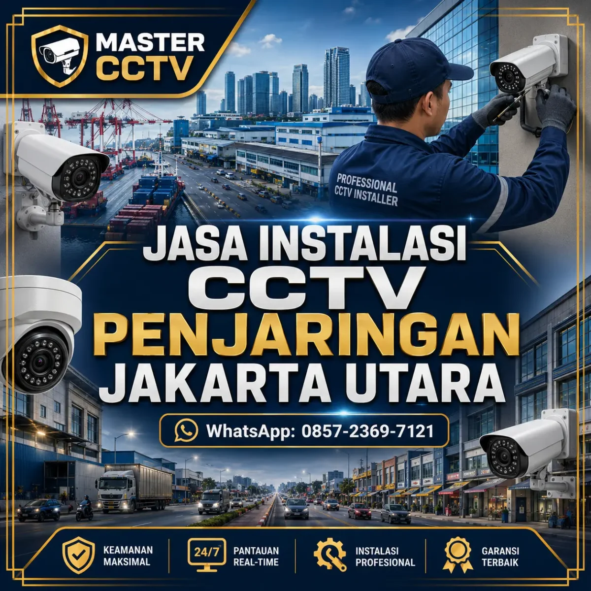 Jasa Instalasi CCTV Penjaringan Jakarta Utara oleh Master CCTV dengan teknisi profesional untuk rumah, gudang, ruko, kantor, apartemen, dan kawasan bisnis.