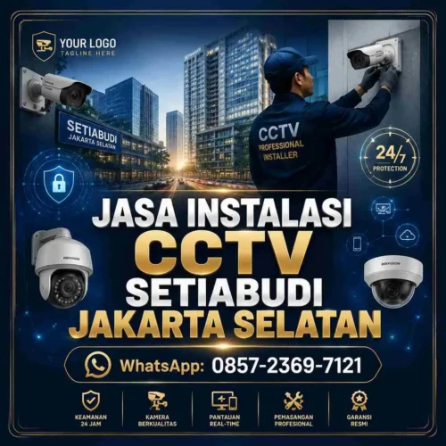 Jasa Instalasi CCTV Setiabudi Jakarta Selatan dengan teknisi profesional memasang kamera CCTV di gedung perkantoran dan apartemen modern bergaransi resmi.