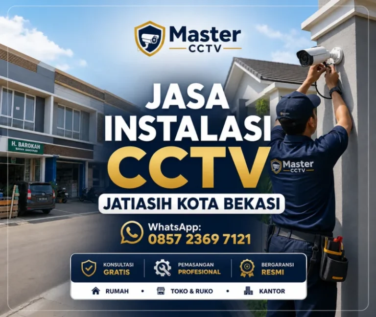 Jasa instalasi CCTV Jatiasih Kota Bekasi oleh Master CCTV untuk rumah ruko dan usaha dengan pemasangan rapi