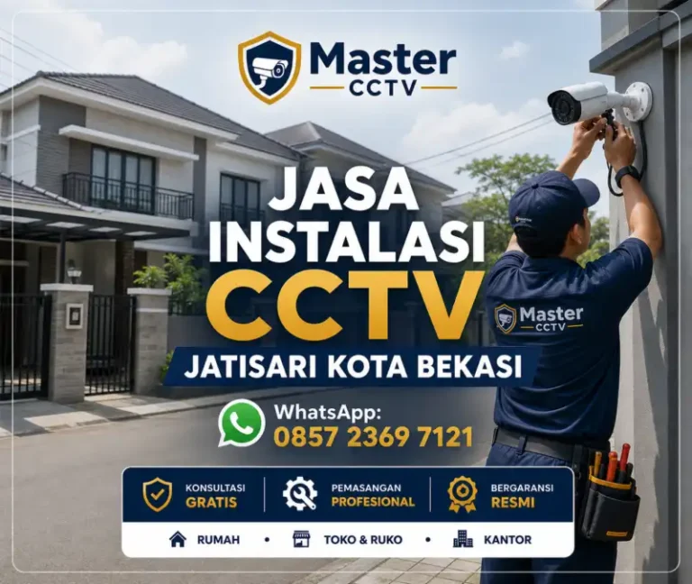 Jasa instalasi CCTV Jatisari Kota Bekasi oleh Master CCTV untuk rumah dan perumahan dengan pemasangan kamera rapi