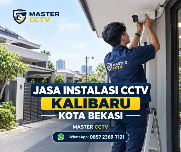 Jasa instalasi CCTV Kalibaru Kota Bekasi oleh Master CCTV untuk rumah toko dan usaha dengan pemasangan kamera yang rapi